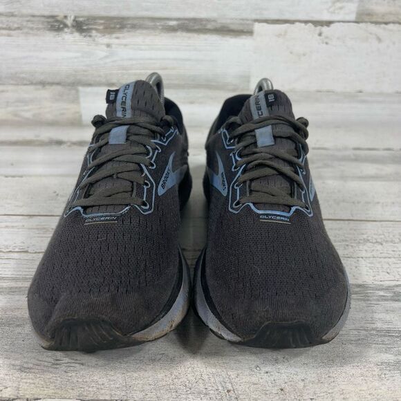 Brooks Womens Glycerin 18 1203171B050  Black Blue Running Shoes Lace up Size 9.5 - Picture 4 of 8